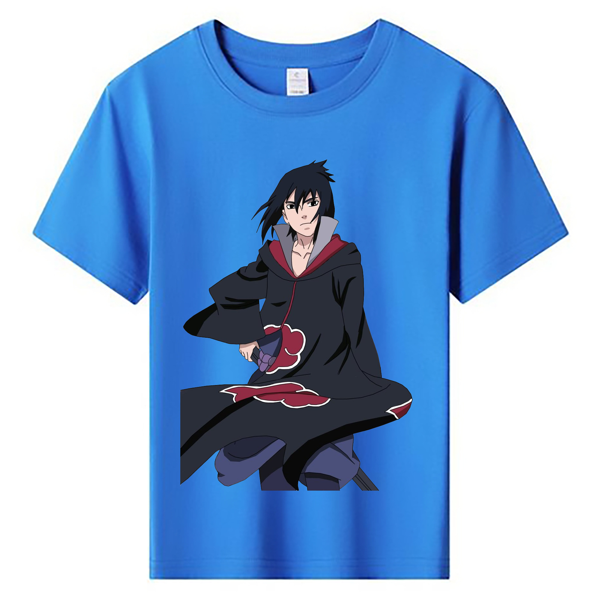 （画像用） NARUTO -ナルト- うちは サスケ Uchiha Sasuke 綿100％キッズTシャツ（フロントプリント）